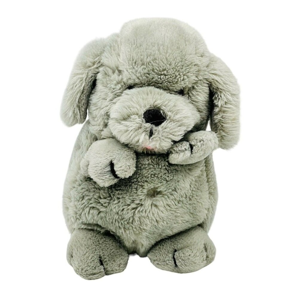 Dakin Nature Babies Mopsy Gray Dog Puppy Plush Stuffed Animal Vintage 1982‎ 10"